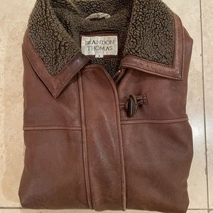 Men heavy duty leather jacket / coat